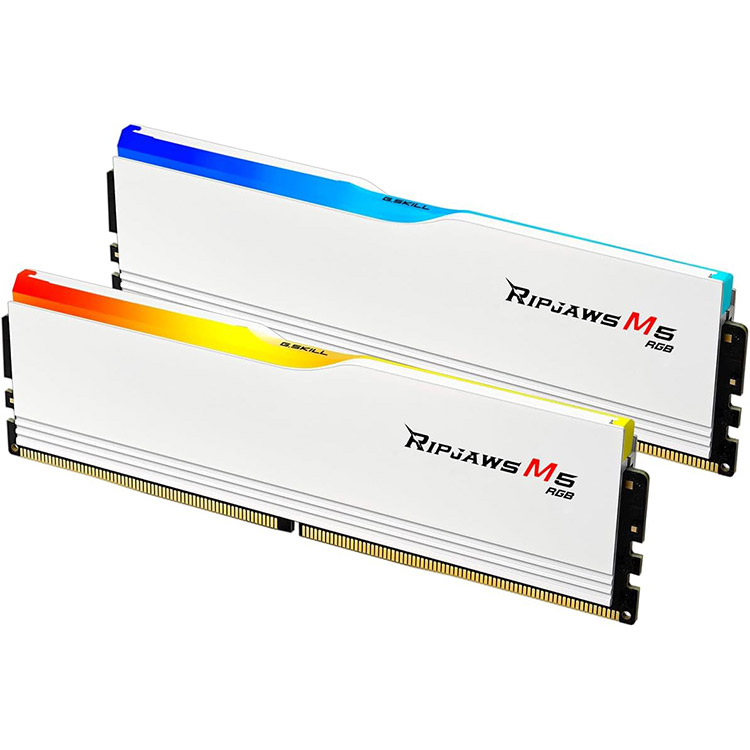 خرید رم G.Skill Ripjaws M5 RGB DDR5 - ظرفیت 64 گیگابایت - Intel XMP - سرعت 5200 مگاهرتز - CL40 - سفید